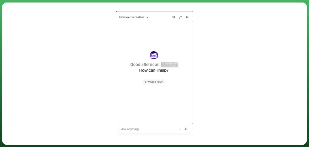Shopify Magic AI assistant interface inside the Shopify admin dashboard for generating content and store management assistance.