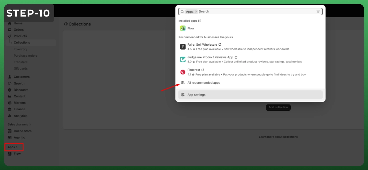 Step 10 install essential Shopify apps to improve your online store