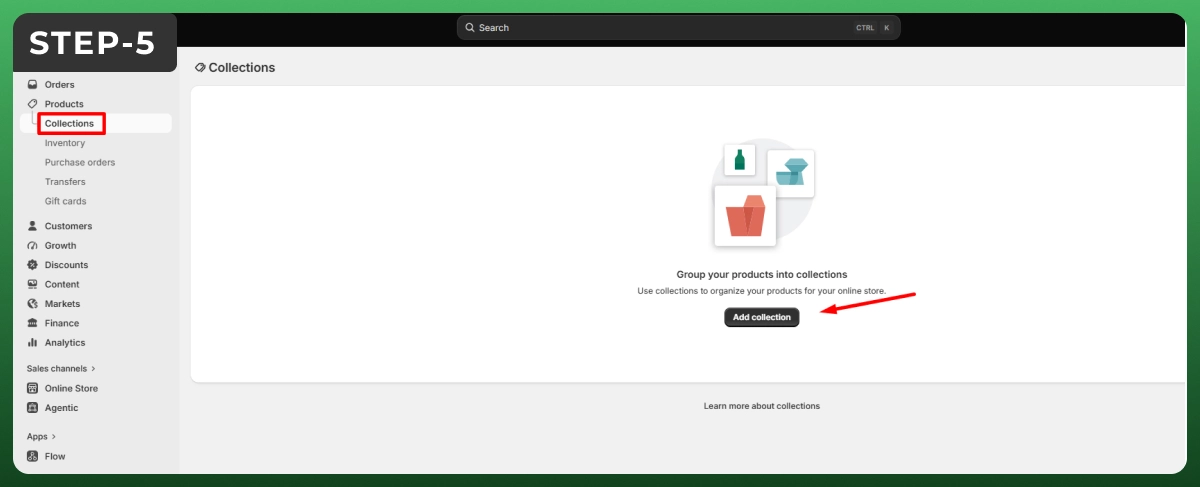 Step 5 organize Shopify products into collections for better store navigation
