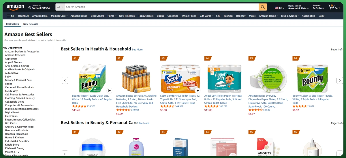 Strategies for getting a new product to rank on the first page of Amazon search results