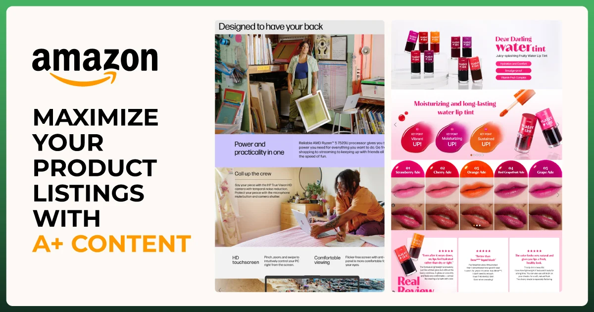 Amazon Brand Registry A+ Content for enhanced product listings