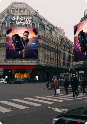 Outdoor branding campaign displayed on a city billboard