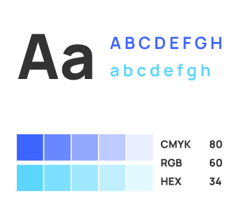 Brand typography and color palette design