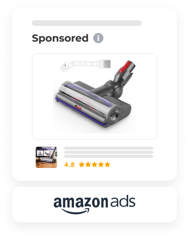 Amazon Ads sponsored product advertisement for ecommerce sellers