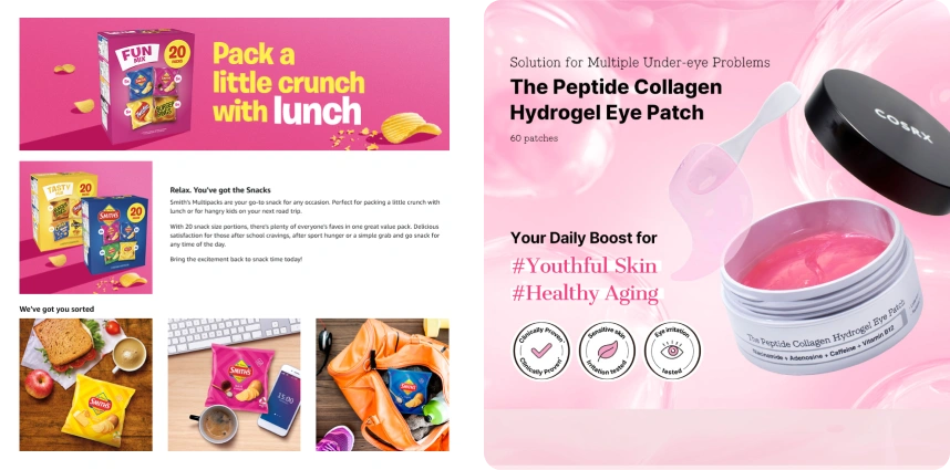 Amazon product listing optimization with enhanced product images and ecommerce content